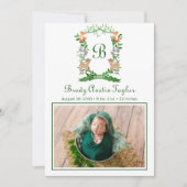 森林動物の紋章の誕生のお知らせ 案内状 (正面)