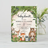 森林動物の緑の木切り 招待状 (スタンド正面)