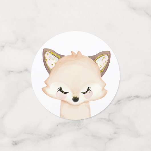 森林動物の緑の赤ちゃんシャワー コンフェッティ (スモール正面)