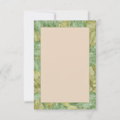 森林動物の緑の赤ちゃんシャワー サンキューカード (裏面)