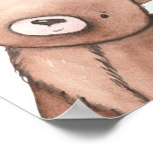 森林動物の誕生日の歓迎サイン ポスター (角)