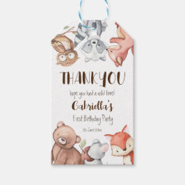 森林動物の誕生日パーソナライズされた ギフトタグ