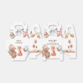 森林動物の誕生日パーソナライズされた フェイバーボックス (折り畳みなし)