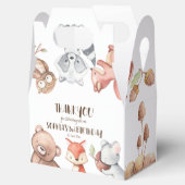森林動物の誕生日パーソナライズされた フェイバーボックス (オープン)