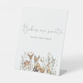 森林動物の赤ちゃんシャワートリート 台座サイン