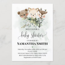 森林動物の赤ちゃんシャワー森林動物