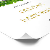 森林動物の赤ちゃんシャワー歓迎サイン フォトプリント            (角)