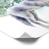 森林動物の赤ちゃんシャワー歓迎サイン ポスター (角)