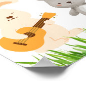 森林動物の赤ちゃんシャワー歓迎サイン ポスター (角)