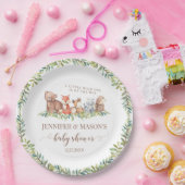 森林動物の赤ちゃんシャワー紙プレート ペーパープレート (パーティー)