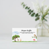 森林動物の赤ちゃんシャワー エンクロージャーカード (スタンド正面)