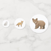 森林動物の赤ちゃんシャワー コンフェッティ (正面)