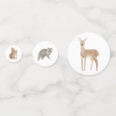 森林動物の赤ちゃんシャワー コンフェッティ (裏面)