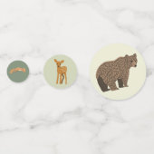 森林動物の赤ちゃんシャワー コンフェッティ (正面)