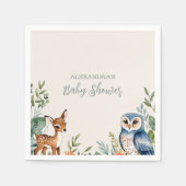森林動物の赤ちゃんシャワー スタンダードカクテルナプキン (正面)