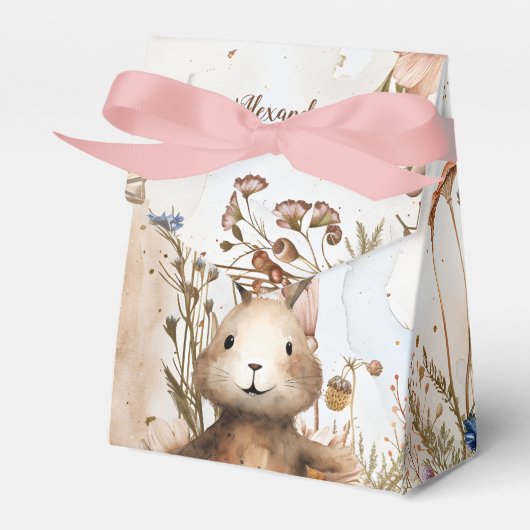 森林動物の赤ちゃんシャワー フェイバーボックス (正面サイド)