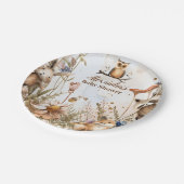 森林動物の赤ちゃんシャワー ペーパープレート (アングル)