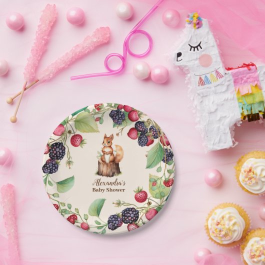 森林動物の赤ちゃんシャワー ペーパープレート (パーティー)