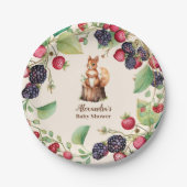 森林動物の赤ちゃんシャワー ペーパープレート (正面)