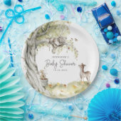 森林動物の赤ちゃんシャワー ペーパープレート (パーティー)