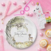 森林動物の赤ちゃんシャワー ペーパープレート (パーティー)