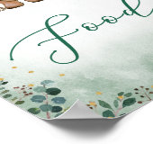 森林動物の赤ちゃんシャワー ポスター (角)