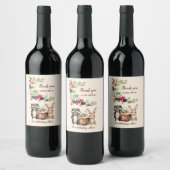 森林動物の赤ちゃんシャワー ワインラベル (ボトル)