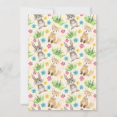 森林動物の赤ちゃんシャワー 招待状 (裏面)