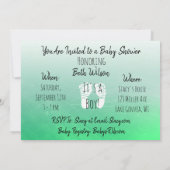 森林動物の赤ちゃんシャワー 招待状 (裏面)