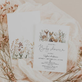 森林動物の赤ちゃんシャワー 招待状