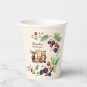 森林動物の赤ちゃんシャワー 紙コップ (正面)