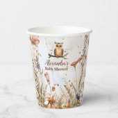 森林動物の赤ちゃんシャワー 紙コップ (裏面)