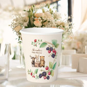 森林動物の赤ちゃんシャワー 紙コップ