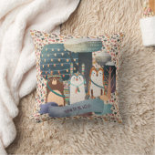 森林動物の部族の生まれ枕 – 野生になる クッション (ブランケット)