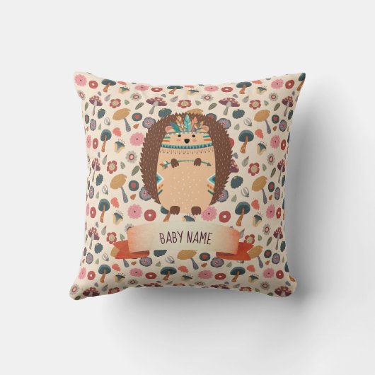 森林動物の部族の生まれ枕 – 野生になる クッション (裏面)