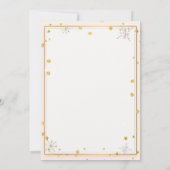 森林動物の雪片ベビーシャワー 招待状 (裏面)