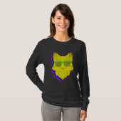 森林動物カッコいいパーティー動物サングラスキツネ Tシャツ (正面フル)