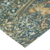 森林動物キジ,キツネ,行,緑のフローラ ショートテーブルランナー (コーナー)