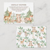 森林動物ギフトディスプレイシャワー エンクロージャーカード (正面/裏面)