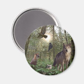 森林動物ギフト マグネット (正面/裏面)