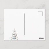 森林動物クリスマスツリー葉書 ポストカード (裏面)