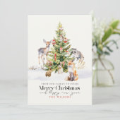 森林動物クリスマスツリー シーズンカード (スタンド正面)
