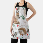 森林動物クリスマスパターン北欧 エプロン (インサイチュ)