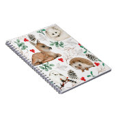 森林動物クリスマスパターン北欧 ノートブック (右側)