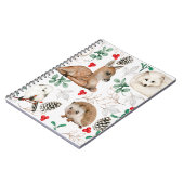 森林動物クリスマスパターン北欧 ノートブック (左側)