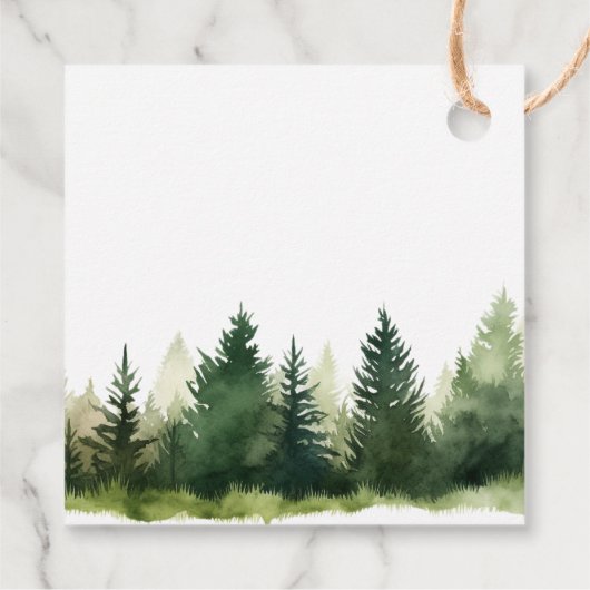 森林動物クリスマス冬の誕生日 フェイバータグ (裏面)