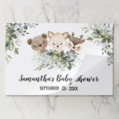 森林動物シャワーティアウェイ紙ランチョンマットパッド ペーパーパッド (折り畳み)