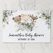 森林動物シャワーティアウェイ紙ランチョンマットパッド ペーパーパッド (正面)