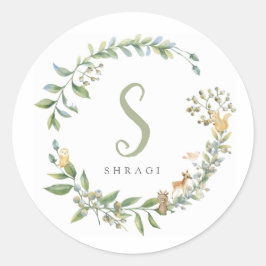 森林動物シール ラウンドシール