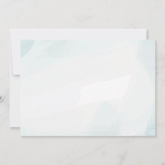 森林動物ジャングル緑の赤ちゃんシャワー サンキューカード (裏面)